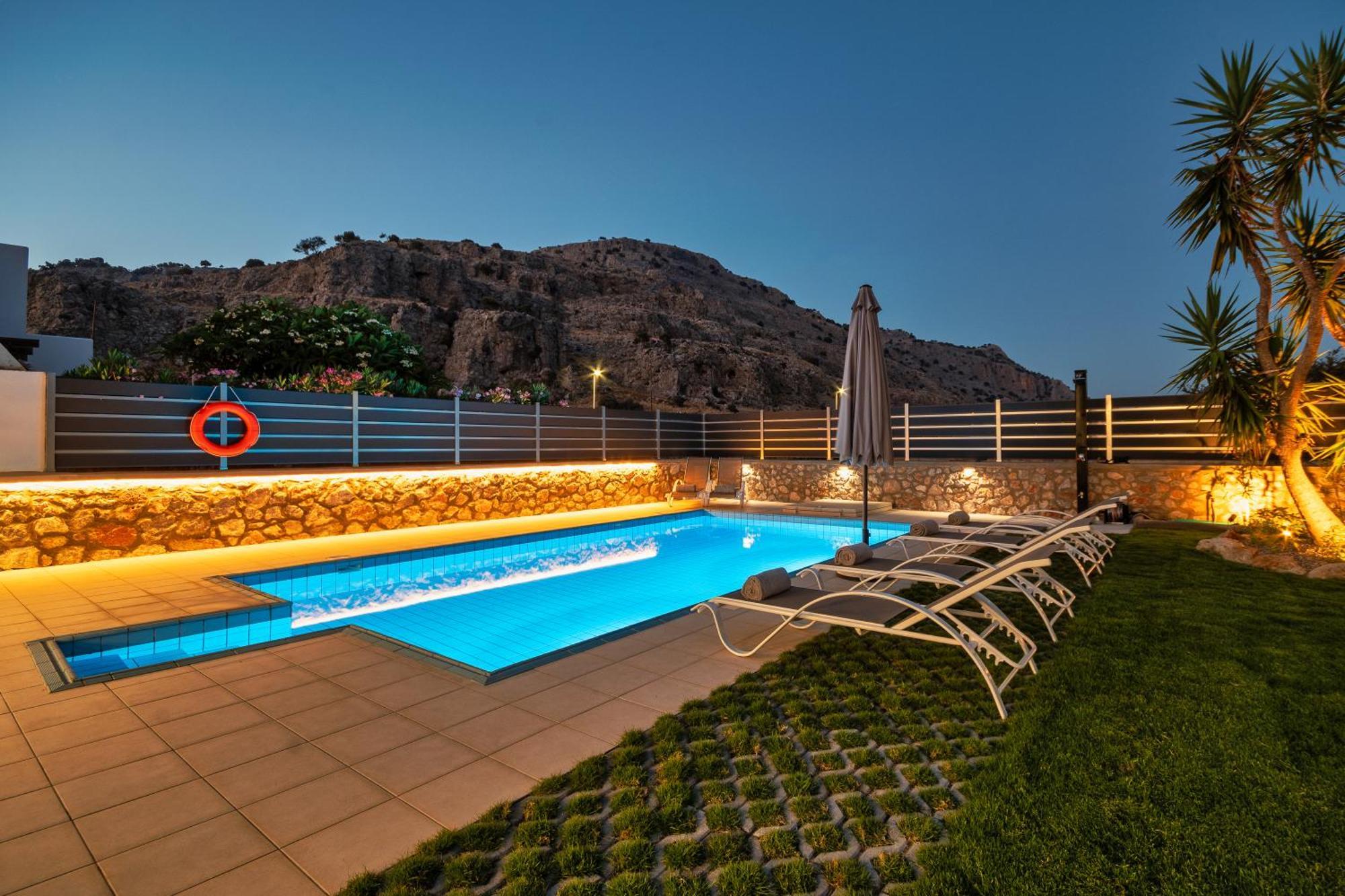 Villa Mariani II - In Lothiarika, Newly Renovated June 2024, Private Pool, Lindos 10 Min, Beach 120M Lardos Zewnętrze zdjęcie